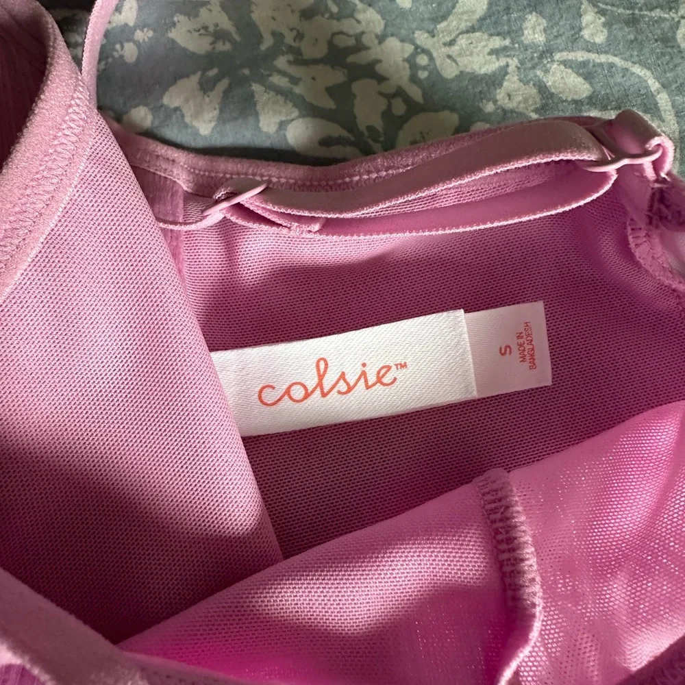 Colsie Pink Ribbed Top - Picture 3 of 3